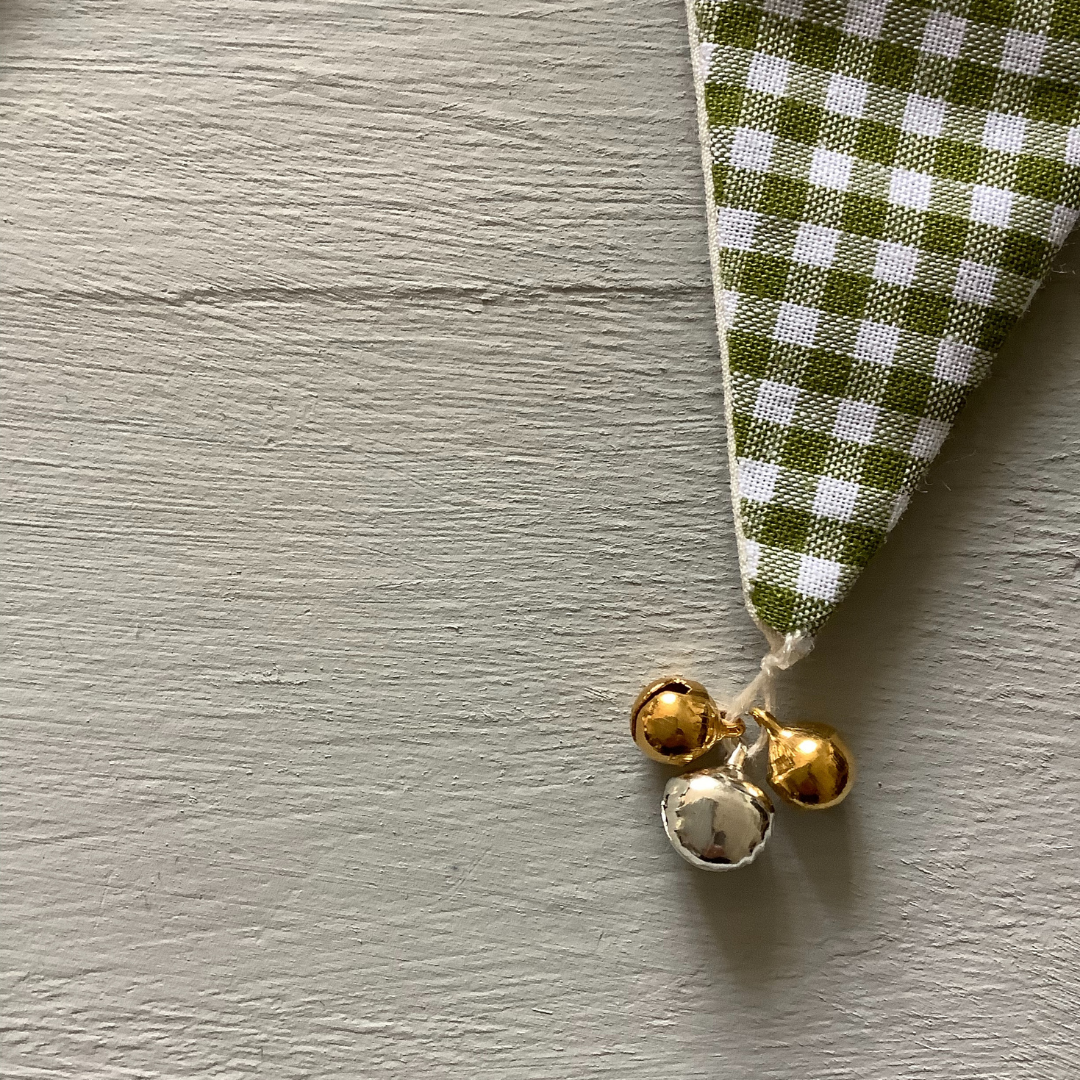 Green Gingham Bunting Small and Large Checks